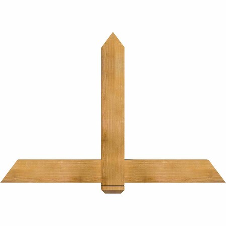 Ekena Millwork Eugene Rough Sawn Timber Gable Bracket, Western Red Cedar, 60"W x 40"H x 4"D x 6"F, 16/12 Pitch GBW060X40X0406EUG00RWR